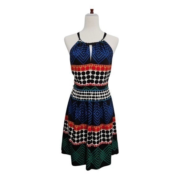 Trina Turk Dresses & Skirts - Trina Turk Silk Halter Mini Dress Artsy Vacation Resort Size‎ 2